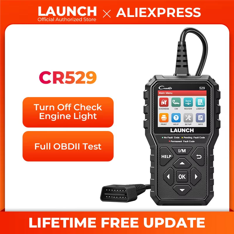 Creader 529 OBD2 Scanner Automotive Diagnostic Tool OBDII Code Reader Fault Code Read OBD Scan DIY Code Reader CR529