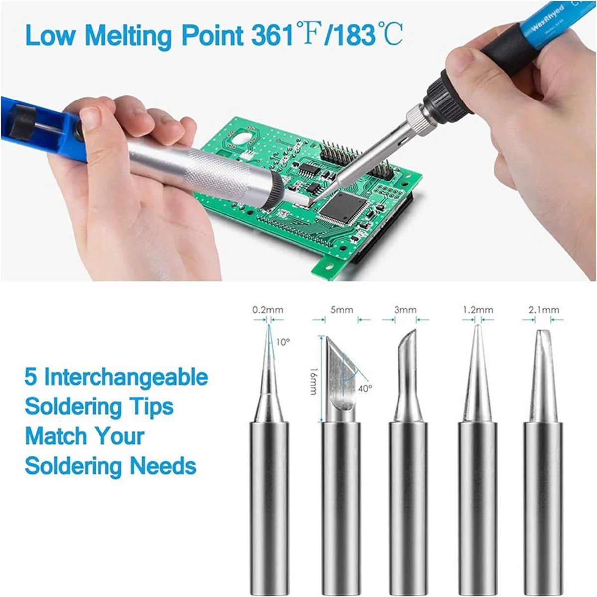 15 PCS Electric Soldering Iron Kit, 80W Adjustable Temperature Digital Display Repair Soldering Tool Electronic Circuit Board Precision Welding Small Tool Kit