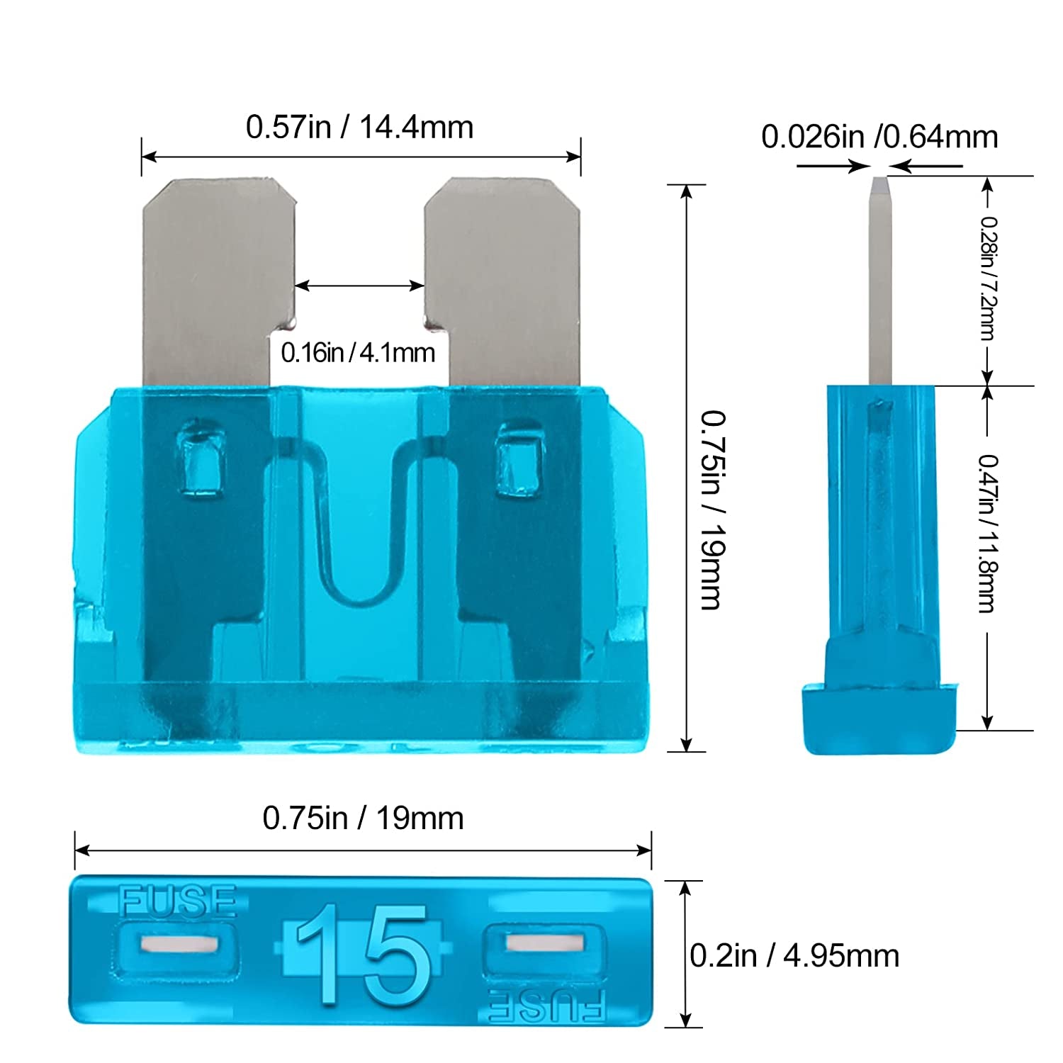 60Pcs Standard Car Fuse Kit -Replacement Fuses Assortment Kit for Car/Rv/Truck/Motorcycle(2Amp 3A 5A 7.5A 10A 15A 20A 25A 30A 35A 40A) - Standard Blade Fuses Automotive + Auto Fuse Puller