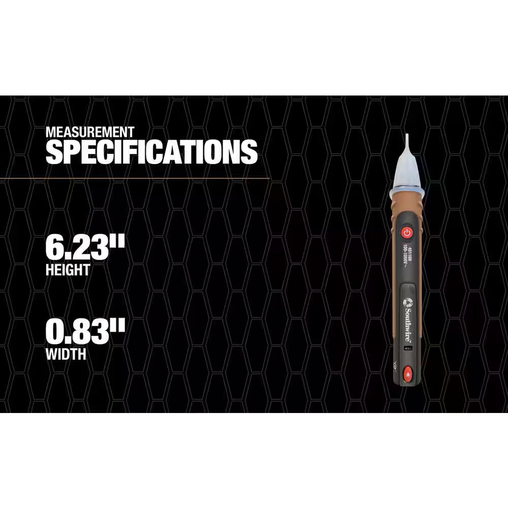 NCV Dual Range Pen Type Detector with Flashlight, 24-600-Volt AC
